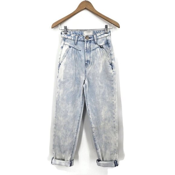 New One Teaspoon Streetwalkers Jeans Womens 22 Florence Light Blue High Waist - Picture 3 of 7
